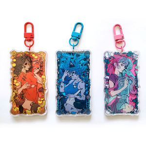 アクリルアイスクリームフォトフレーム カスタムアクリル＋チャーム リキッドオイル アニマルキーチェーン チャームシェイカー レジンアクリルキーホルダー - Product Image 6