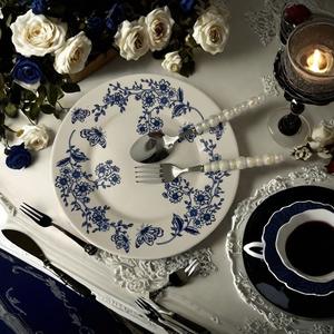 Clásico Flor de vid azul y blanco plato de cena de cerámica desechable bistec postre Dim <span class=keywords><strong>Sum</strong></span> fiesta bandeja al por mayor vajilla - Product Image 4