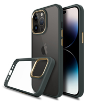 Premium Transparent Clair Acrylique PC TPU Pare-chocs En Aluminium Caméra Anneau Et Bouton Antichoc Cas Pour iPhone 14 Pro Max 14 Plus