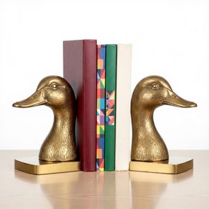 Fermalibri in Ottone a Forma di Anatra 3D per Rivenditori di Articoli per la Casa |   Scultura Animale in Oro Antico |   Produzione su Misura OEM - Product Image 2