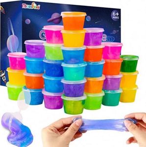 Kids Toy PVA Plastic Butter Fluffy <b>Slime</b> DIY Crystal Clay Kit 24 Pcs Box <b>Slime</b> Cups Galaxy Set Cloud Charms 6+ - Product Image 1