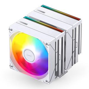 Nuevo Enfriador de CPU JONSBO CB80 Blanco de 120 mm con Doble Torre, 6 Tubos de Calor, <span class=keywords><strong>2</strong></span> Ventiladores ARGB PWM, TDP 260W para LGA115X/1200/1700/1851 AM5 AM4 - Product Image 2