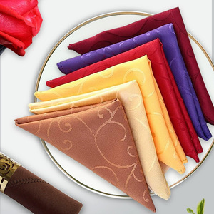 Serviettes de table en tissu lavables en polyester, accessoires élégants pour tables avec paillettes pour mariages, fêtes, événements, banquets - Product Image 1