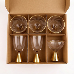 Copas de Vino de Cristal Crystal Coast Modernas con Borde Dorado, Hechas a Mano, Duraderas, Portátiles, Aptas para Lavavajillas, Reutilizables - Product Image 6