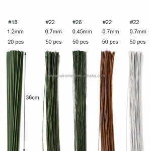 <span class=keywords><strong>ก้าน</strong></span>เหล็กหุ้มกระดาษลายดอกไม้สีเขียวอ่อน ขาว น้ำตาล แบบกำหนดเองได้ สำหรับจัดดอกไม้ - Product Image 5