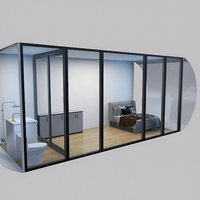 Structure de conteneur moderne de luxe en forme de pomme, portable et préfabriquée, pour maison, villa, appartement, de 10 à 40 pieds, personnalisable