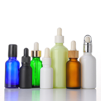 Bouteilles en verre ambré givré clair Offre Spéciale 5ml-100ml pour l'emballage cosmétique d'huile essentielle de goutte d'oeil de sérum de barbe avec le compte-gouttes