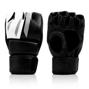 Gants de boxe en cuir sur mesure à demi-doigts, professionnels, grandes tailles, pour entraînement MMA, prix raisonnables, équipement de sport d'arts martiaux - Product Image 1