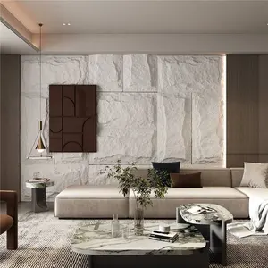 SL低最小起订量聚氨酯巨型平板石材面板聚氨酯文化石装饰聚氨酯人造石3d墙板