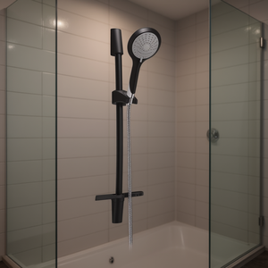 Juego de Ducha con Riel Deslizante Negro 15107, Accesorios Completos para Baño - Product Image 3