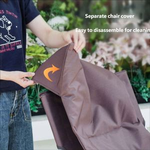 Silla Plegable Metálica Europea para Balcón, Portátil, con Cojín de Algodón, Muebles de Exterior para Camping, Viajes, Picnic, Playa - Product Image 4
