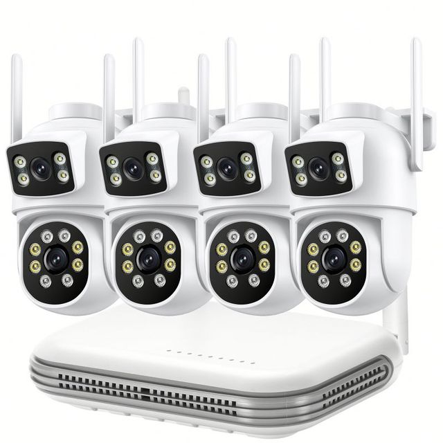 CCTV Camera Home Set Wireless With Security DVR 12 Mp System For Smart Motion Sensor Wifi And Voice 6 Pcs