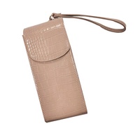 Kunden spezifische hand gefertigte Leder Geldbörse Crocodile Grain Mini Cross-Body Handy Geldbörse