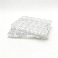 Boîte de rangement en plastique PP transparent à 24 compartiments, écologique, pour la fabrication de perles DIY et le stockage de petites pièces - Vente en gros