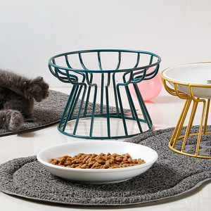 Gamelle pour chat de style nordique, design surélevé, anti-renversement, anti-problèmes cervicaux, pour nourriture et friandises pour chat - Product Image 4