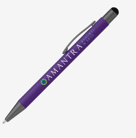Stylos à bille personnalisés Bowie Soft Touch avec impression de logo en couleur, cadeaux promotionnels, fournitures de papeterie de bureau