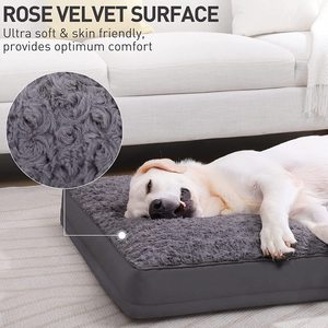 Yangyangpet Patrón sólido XXXL Cama grande de franela para perros Cama lavable para perros más grandes - Product Image 4
