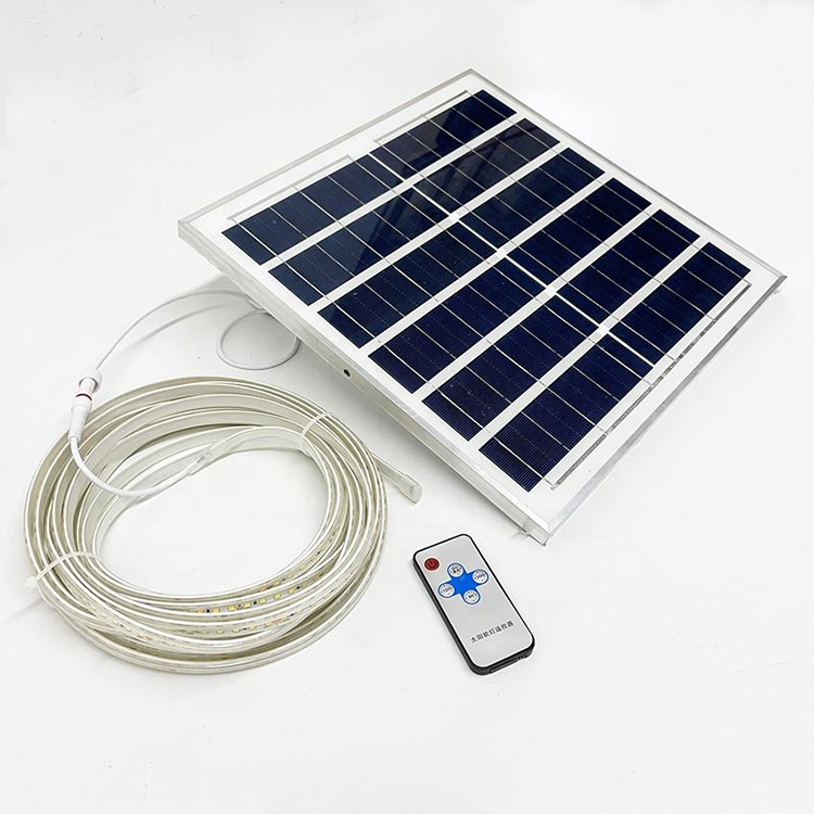 Outdoor Garden Camping Decor Bright Led Light IP65 Waterproof Flexible Abs Housing Solar Strip Light