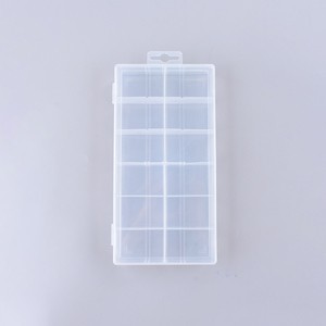 Shanfeng Plastic 18 grids Jewelry Box with Movable Dividers Earring Storage Containers