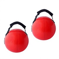 Ballon d'eau gonflable réglable et portable en PVC pour yoga et fitness, ballon médical, kettlebell rouge