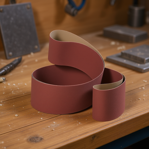 Banda de tela abrasiva de corindón de 1500x120 mm para lijado de metal y madera - Product Image 3