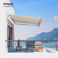 Auvents rétractables manuels en aluminium réglables pour balcon et jardin Hooeasy