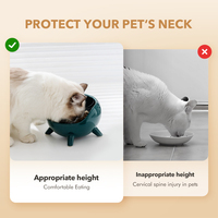 Bol en céramique surélevé Shamitao à quatre pieds pour chat, protection du cou, anti-déversement, respectueux des moustiquaires, pour chaton et petit chiot