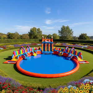 Instalaciones de Trampolín Flotante Acuático Personalizadas para Entretenimiento al Aire Libre, Tobogán Inflable Comercial para Parque Acuático - Product Image 1