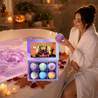 Coffret Cadeau de Bombes de Bain d'Halloween 6 Pièces 100g – Boules Effervescentes Colorées Naturelles Faites à la Main pour une Expérience de Bain Hydratante – OEM ODM Marque Privée