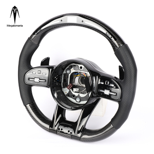Volante Deportivo de Fibra de Carbono con LED, Compatible con Benz, Modelos Nuevos y Antiguos, Cla <span class=keywords><strong>45</strong></span> <span class=keywords><strong>Amg</strong></span> 2014-2020, Serie <span class=keywords><strong>S</strong></span>, S65, S63, S300 - Product Image 4