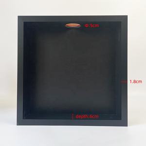 8x8 pouces carré noir fente supérieure 5cm vin liège support boîte bière casquettes billets talons ombre boîte <span class=keywords><strong>cadre</strong></span> - Product Image 5