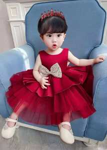 Kids <b>Tulle</b> Party Princess Dress up Summer One Year Baby Girl Dresses for 1St Birthday - Product Image 4