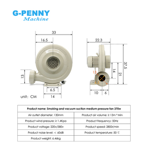 Ventilateur centrifuge à moyenne pression G-Penny électrique AC 250/370/550W 220V/380V avec pales en plastique - Product Image 3