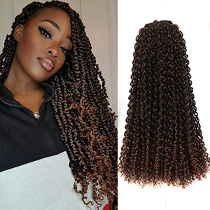 Prix Usine Haute Qualité 18/24 Pouces Cheveux Synthétiques pour <span class=keywords><strong>Femme</strong></span> Noire Tresses Ombre Passion <span class=keywords><strong>Twist</strong></span> Crochet - Product Image 1