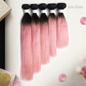 Paquetes de Cabello Remy Brasileño Virgen 12A, Doble Trama a Máquina, 100g, Todos los Colores, Venta al por Mayor, Rojo Rosa, Liso Sedoso - Product Image 2
