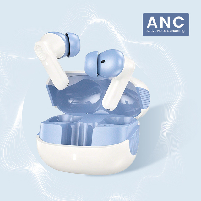 Wholesale TWS Wireless Earbuds ANC Active Noise Cancelling Low Latency Deep Bass Touch Control Clear Call Mic LED IPX-2