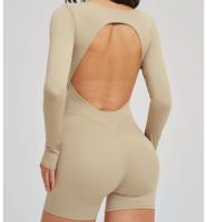 Ensembles de sport confortables, leggings courts de fitness, combinaison de yoga à manches longues pour femmes