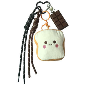 Llavero de Peluche Kawaii con Forma de Hamburguesa para Niñas, Colgante Estético de Comida de Dibujos Animados para Ella, Accesorio Creativo de Llavero Tejido, Regalo al por Mayor - Product Image 5