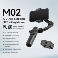 Trépied de bureau professionnel M02 avec rotule et support de téléphone, corps métallique, rotation 360° °   Support rotatif inclinable pour chaussure froide pour le streaming en direct