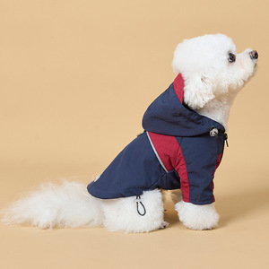 Pet <b>Dog</b> Hooded <b>Jacket</b> Caramel Pink Polyester Warm <b>Waterproof</b> Outdoor Coat Cute Design For Autumn Winter - Product Image 2