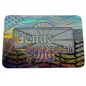 สติกเกอร์โฮโลแกรมสีเงิน แบบตัดรูปทรง รุ่น P4 สำหรับบรรจุภัณฑ์ระดับพรีเมียม ผลิตโดย BD-Digiteltech Label Business - Product Image 1