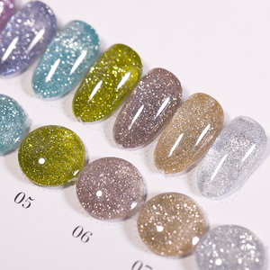 AILANUO Newest Arrival 8 Colors Glitter Gel Polish Collection 15ml Gel <b>Nail</b> Polish TPO Free Hema Free OEM ODM Glitter Gel - Product Image 2