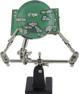أداة مساعدة يدوية حامل لحام من جهة ثالثة مع مشابك وزجاج مكبرة للكهربائيين الهواة - Product Image 2