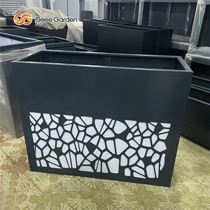 Large <b>Square</b> Metal Garden Planter Powder Coated Outdoor Flower <b>Pot</b> with American Style Design for Home & Garden Use - Product Image 6