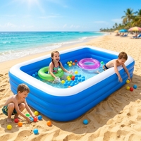 Piscines gonflables épaissies en PVC grande capacité pliables pour nouveau-nés et enfants, vente en gros transfrontalière