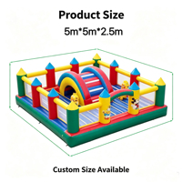 Castillo Inflable con Obstáculos de Dibujos Animados, Área de Juegos para Niños, Casa de Brinco, PVC Ecológico de 0.55mm, Uso Comercial 8