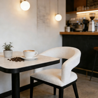 Madison Esszimmerstuhl mit C-förmiger Rückenlehne, Massivholzrahmen, Moderner Nordischer Ergonomischer Esszimmerstuhl für Hotel, Wohnzimmer, Schlafzimmer-Dekoration