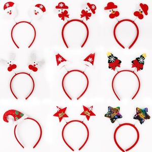 Arbre de noël père noël étoile bonhomme de neige ours polaire wapiti bois de cerf bandeaux tête porte des accessoires <span class=keywords><strong>photo</strong></span> pour décor de fête de joyeux noël - Product Image 2