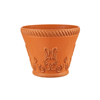 Pot de fleurs en plastique durable de style shabby chic européen, design classique, trou de drainage, capacité de 10,2 L, décoration de jardin domestique, PP