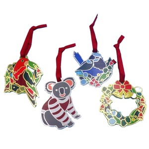 Ornement de Noël en métal émaillé en forme de perroquet, décoration suspendue pour arbre, cadeau - Product Image 5